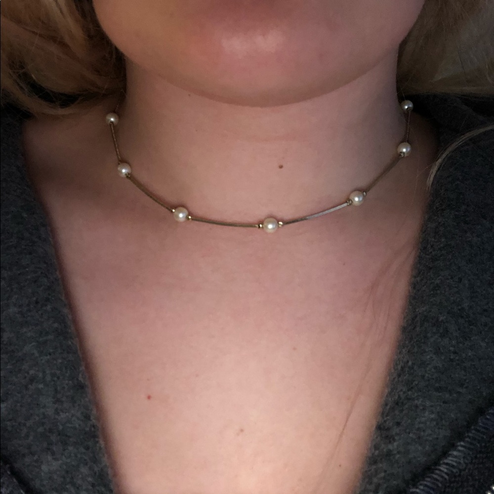 Gold Monet choker necklace